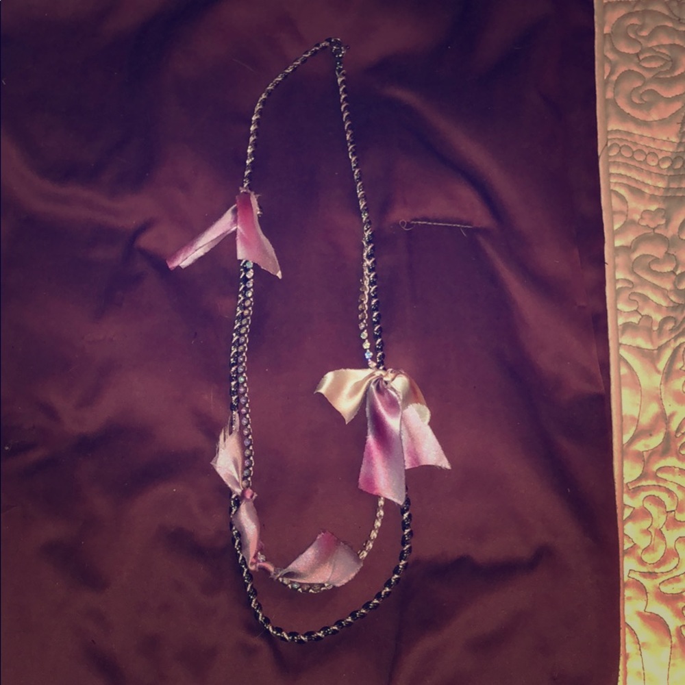 J Crew Layered Necklace with Ribbon detailing